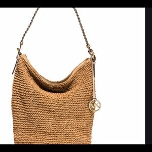 Michael Kors Large Lola Raffia shoulder bag
